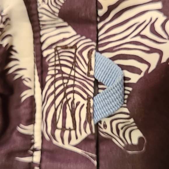 Brown zebra print mesh lined swim trunks - Picture 5 of 5